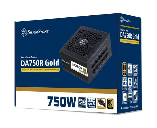 Блок питания Silver Stone 750W Decathlon (SST-DA750R-GMA), изображение 7 Блок питания Silver Stone 750W Decathlon (SST-DA750R-GMA), изображение 7