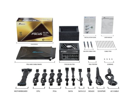 Блок питания Seasonic 750W FOCUS GX-750 (SSR-750FX3), изображение 8 Блок питания Seasonic 750W FOCUS GX-750 (SSR-750FX3), изображение 8