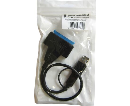 Адаптер USB3.0 Type-A/C HDD 2,5" SATA II/III / SSD Dynamode (DM-AD-SATA-U3), изображение 10 Адаптер USB3.0 Type-A/C HDD 2,5" SATA II/III / SSD Dynamode (DM-AD-SATA-U3), изображение 10
