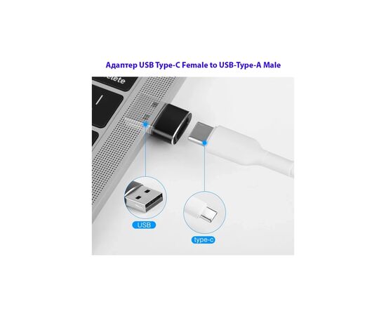 Переходник USB-C Female to USB-A Male OTG Dynamode (DM-AD-USB-CA), изображение 6 Переходник USB-C Female to USB-A Male OTG Dynamode (DM-AD-USB-CA), изображение 6