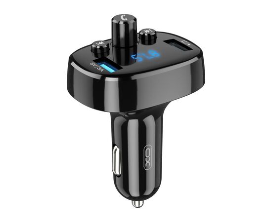 FM модулятор XO BCC-02 3.1A/2 USB Black (ВCC-02)