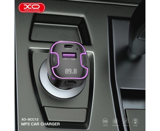 FM модулятор XO BCC12 MP3+5V3.1A Black (XO-BCC12-BK), изображение 6 FM модулятор XO BCC12 MP3+5V3.1A Black (XO-BCC12-BK), изображение 6