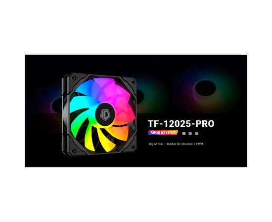 Кулер для корпуса ID-Cooling TF-12025-PRO-ARGB REVERSE, изображение 9 Кулер для корпуса ID-Cooling TF-12025-PRO-ARGB REVERSE, изображение 9