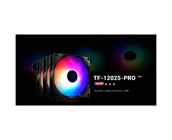 Кулер для корпуса ID-Cooling TF-12025-PRO-ARGB TRIO, изображение 7 Кулер для корпуса ID-Cooling TF-12025-PRO-ARGB TRIO, изображение 7