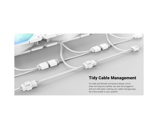 Кулер для корпуса ID-Cooling TF-12025-PRO-ARGB-TRIO WHITE, изображение 11 Кулер для корпуса ID-Cooling TF-12025-PRO-ARGB-TRIO WHITE, изображение 11