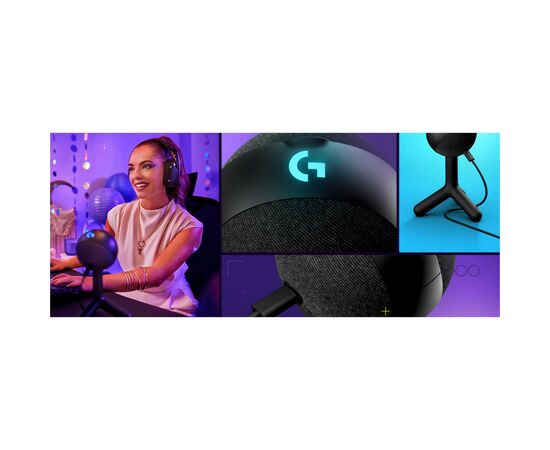 Мікрофон Logitech G Yeti Orb RGB Gaming Mic with Lightsync Black (988-000551), зображення 11 Мікрофон Logitech G Yeti Orb RGB Gaming Mic with Lightsync Black (988-000551), зображення 11
