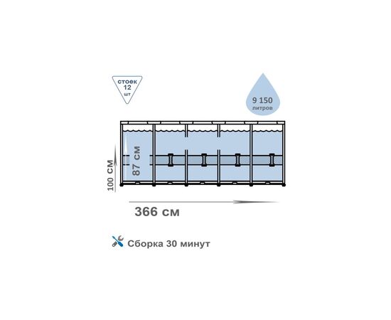 Бассейн BestWay 56418, изображение 3 Бассейн BestWay 56418, изображение 3