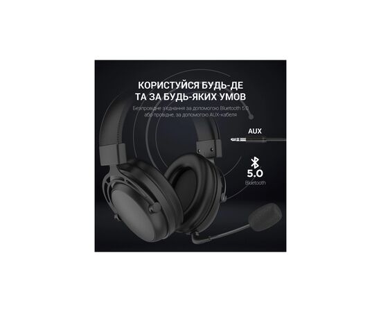 Наушники GamePro HS1260BT Black (HS1260BT), изображение 9 Наушники GamePro HS1260BT Black (HS1260BT), изображение 9