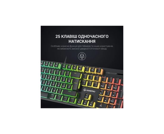 Клавиатура GamePro MK85B Blue Switch RGB USB Black (MK85B), изображение 8 Клавиатура GamePro MK85B Blue Switch RGB USB Black (MK85B), изображение 8
