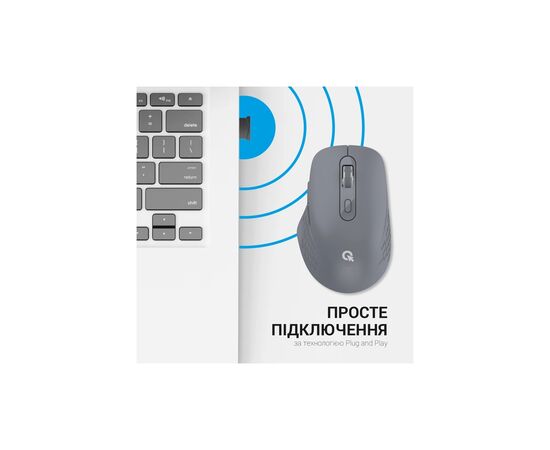 Мышка OfficePro M230G Silent Click Wireless/Bluetooth Gray (M230G), изображение 8 Мышка OfficePro M230G Silent Click Wireless/Bluetooth Gray (M230G), изображение 8