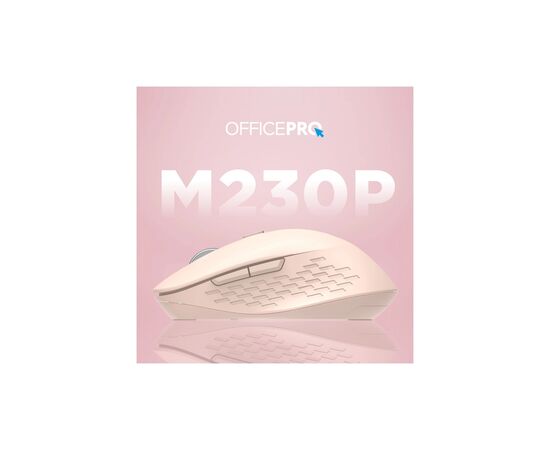 Мышка OfficePro M230P Silent Click Wireless/Bluetooth Pink (M230P), изображение 5 Мышка OfficePro M230P Silent Click Wireless/Bluetooth Pink (M230P), изображение 5