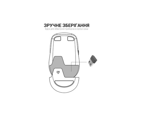 Мышка OfficePro M230W Silent Click Wireless/Bluetooth White (M230W), изображение 12 Мышка OfficePro M230W Silent Click Wireless/Bluetooth White (M230W), изображение 12