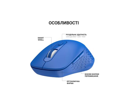 Мышка OfficePro M230C Silent Click Wireless/Bluetooth Blue (M230С), изображение 6 Мышка OfficePro M230C Silent Click Wireless/Bluetooth Blue (M230С), изображение 6