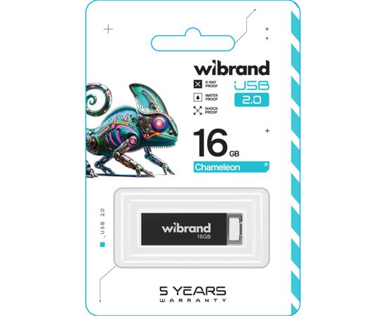 USB флеш накопитель Wibrand 16GB Chameleon Black USB 2.0 (WI2.0/CH16U6B), изображение 2 USB флеш накопитель Wibrand 16GB Chameleon Black USB 2.0 (WI2.0/CH16U6B), изображение 2