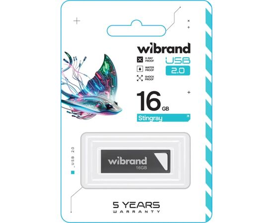 USB флеш накопитель Wibrand 16GB Stingray Grey USB 2.0 (WI2.0/ST16U5G), изображение 2 USB флеш накопитель Wibrand 16GB Stingray Grey USB 2.0 (WI2.0/ST16U5G), изображение 2