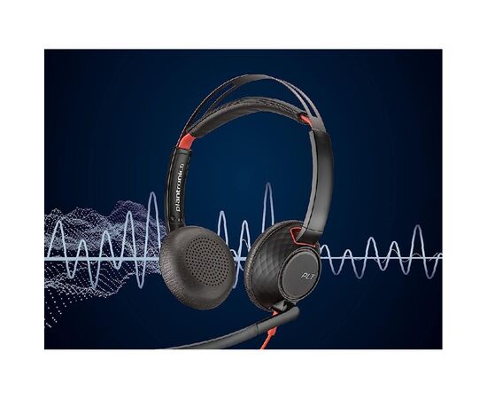 Наушники Poly Blackwire 5220 USB-A/USB-C 3.5 мм Black (8X231AA), изображение 4 Наушники Poly Blackwire 5220 USB-A/USB-C 3.5 мм Black (8X231AA), изображение 4