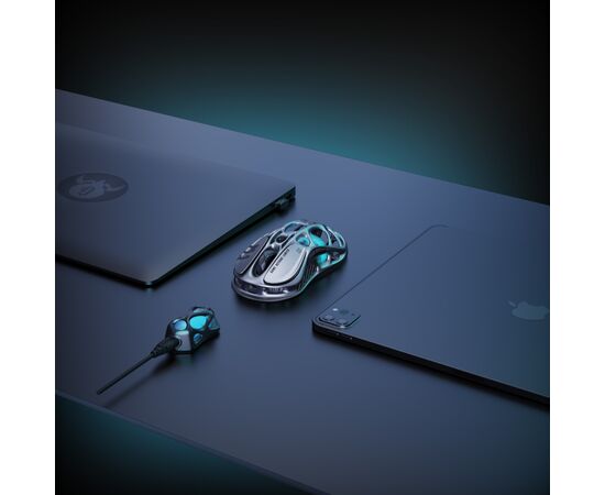 Мышка GravaStar Mercury M1 Pro magnesium alloy body BT/WL/USB-A RGB Gunmetal Gray (GRAVASTARM1PRO_GRY), изображение 5 Мышка GravaStar Mercury M1 Pro magnesium alloy body BT/WL/USB-A RGB Gunmetal Gray (GRAVASTARM1PRO_GRY), изображение 5