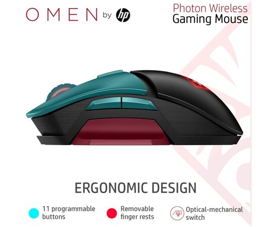 Мышка HP OMEN Photon RGB Wireless Black (6CL96AA), изображение 5 Мышка HP OMEN Photon RGB Wireless Black (6CL96AA), изображение 5