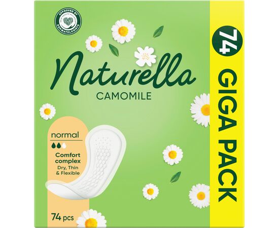 Ежедневные прокладки Naturella Camomile Normal 74 шт. (8006540100806), изображение 2 Ежедневные прокладки Naturella Camomile Normal 74 шт. (8006540100806), изображение 2