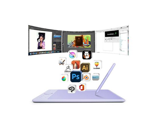 Графический планшет Parblo Intangbo S Violet (INTANGBOSP), изображение 3 Графический планшет Parblo Intangbo S Violet (INTANGBOSP), изображение 3