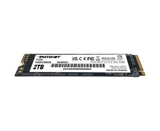 Накопичувач SSD M.2 2280 2TB Patriot (P320P2TBM28), зображення 4 Накопичувач SSD M.2 2280 2TB Patriot (P320P2TBM28), зображення 4