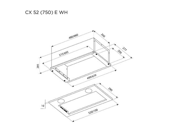 Вытяжка кухонная Pyramida CX 52 (750) E BL, изображение 6 Вытяжка кухонная Pyramida CX 52 (750) E BL, изображение 6