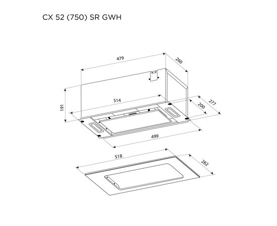 Вытяжка кухонная Pyramida CX 52 (750) SR GBL, изображение 6 Вытяжка кухонная Pyramida CX 52 (750) SR GBL, изображение 6