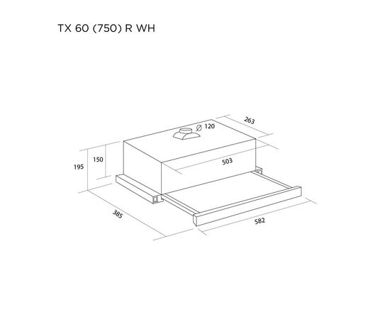 Вытяжка кухонная Pyramida TX 60 (750) R WH, изображение 5 Вытяжка кухонная Pyramida TX 60 (750) R WH, изображение 5