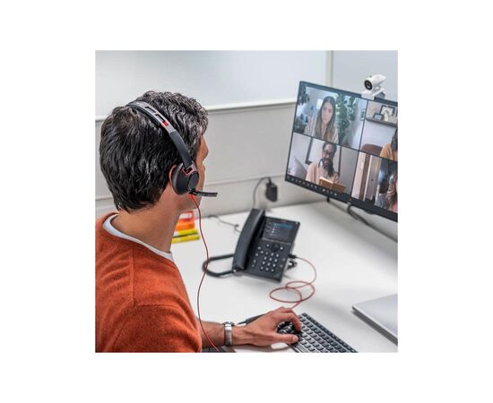 Наушники Poly Blackwire 5210 USB-A/USB-C 3.5 мм Black (8X230AA), изображение 3 Наушники Poly Blackwire 5210 USB-A/USB-C 3.5 мм Black (8X230AA), изображение 3
