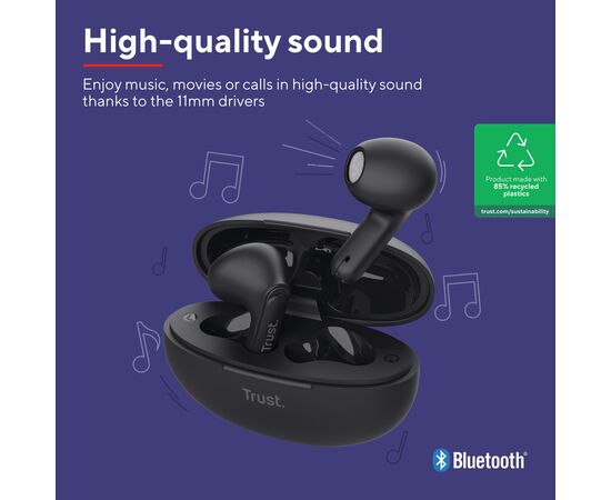 Навушники Trust Yavi Earphones Black (25298), зображення 9 Навушники Trust Yavi Earphones Black (25298), зображення 9