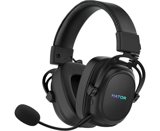 Наушники Hator Hypergang 2 Wireless Tri-Mode Black (HTA-950), изображение 2 Наушники Hator Hypergang 2 Wireless Tri-Mode Black (HTA-950), изображение 2