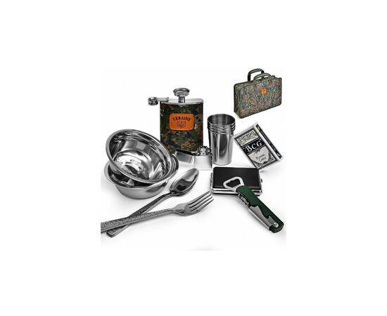 Набір для пікніка Stenson для мисливця/рибалки "Ukraine" 16пр/наб у камуфляжному кейсі (R31008), зображення 2 Набір для пікніка Stenson для мисливця/рибалки "Ukraine" 16пр/наб у камуфляжному кейсі (R31008), зображення 2