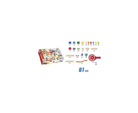 Конструктор Hape лабиринт Marble Run Гоночная трасса 81 элементов (E1101), изображение 5 Конструктор Hape лабиринт Marble Run Гоночная трасса 81 элементов (E1101), изображение 5