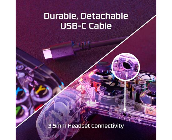 Геймпад HyperX Clutch Gladiate RGB for PC/Xbox Clear (7D6H2AA), зображення 8 Геймпад HyperX Clutch Gladiate RGB for PC/Xbox Clear (7D6H2AA), зображення 8