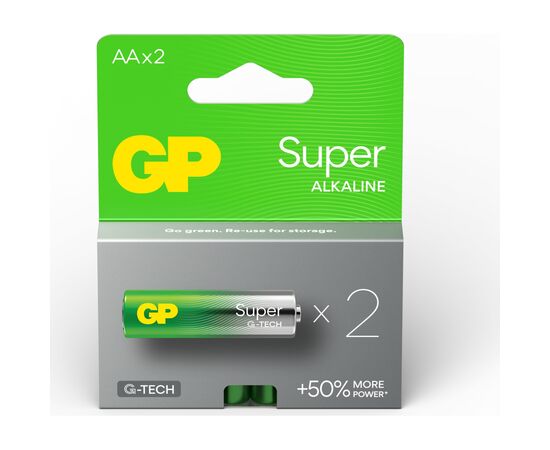 Батарейка Gp AA LR6 Super Alcaline * 2 (15A21-SB2 / 4891199216732), изображение 2 Батарейка Gp AA LR6 Super Alcaline * 2 (15A21-SB2 / 4891199216732), изображение 2