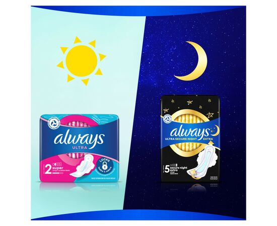 Гигиенические прокладки Always Ultra Super (Размер 2) 48 шт. (8700216450294), изображение 9 Гигиенические прокладки Always Ultra Super (Размер 2) 48 шт. (8700216450294), изображение 9