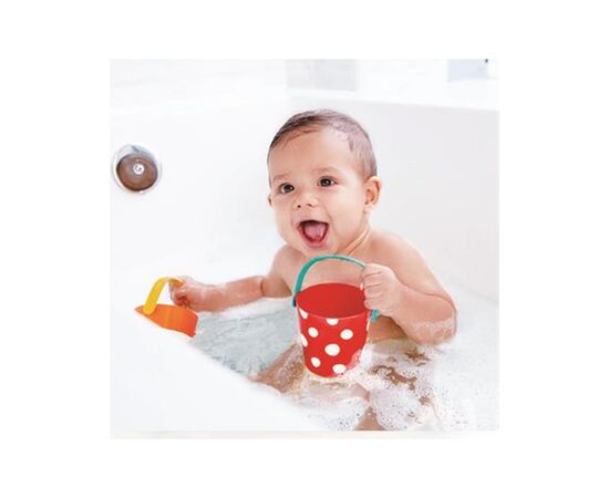 Игрушка для ванной Hape Счастливые ведерки 3 шт (E0205), изображение 6 Игрушка для ванной Hape Счастливые ведерки 3 шт (E0205), изображение 6