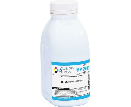 Тонер HP CLJ 1600/2600/2605 , 80г Cyan Kaleidochrome (TB77C-1)