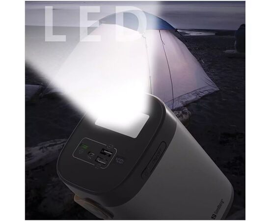 Батарея универсальная Sandberg 60000mAh, PD/20W, QC/3.0, USB-C, USB-A*2(22.5W total), flashlight 3W (420-71), изображение 5 Батарея универсальная Sandberg 60000mAh, PD/20W, QC/3.0, USB-C, USB-A*2(22.5W total), flashlight 3W (420-71), изображение 5