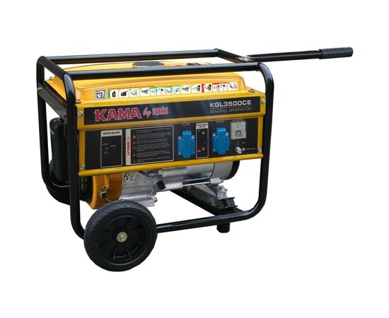 Генератор KAMA KGL3500CE, 230V, 50Hz, 2.8kW, 3.5KVA, 15L (KGL3500CE), изображение 2 Генератор KAMA KGL3500CE, 230V, 50Hz, 2.8kW, 3.5KVA, 15L (KGL3500CE), изображение 2