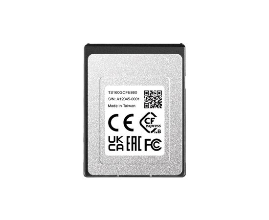 Карта памяти Transcend 160GB CFExpress Gen3x2 (TS160GCFE860), изображение 2 Карта памяти Transcend 160GB CFExpress Gen3x2 (TS160GCFE860), изображение 2