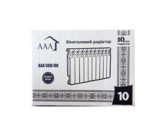 Радиатор отопления AAA біметалевий 500/80 10 секцій (70214153), изображение 5 Радиатор отопления AAA біметалевий 500/80 10 секцій (70214153), изображение 5