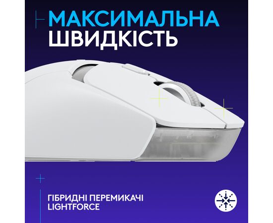 Мишка Logitech G309 Lightspeed Wireless/Bluetooth White (910-007207), зображення 2 Мишка Logitech G309 Lightspeed Wireless/Bluetooth White (910-007207), зображення 2