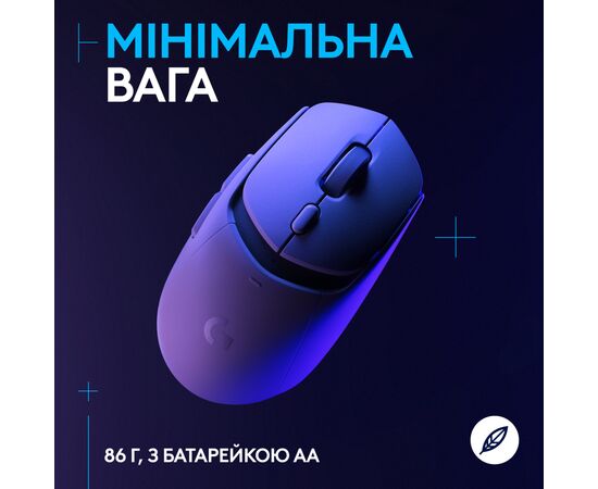Мишка Logitech G309 Lightspeed Wireless/Bluetooth White (910-007207), зображення 5 Мишка Logitech G309 Lightspeed Wireless/Bluetooth White (910-007207), зображення 5