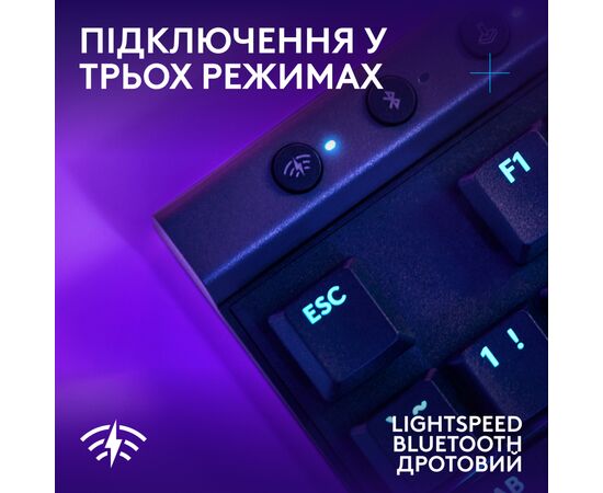Клавиатура Logitech G515 TKL Lightspeed Tactile Bluetooth UA Black (920-012538), изображение 5 Клавиатура Logitech G515 TKL Lightspeed Tactile Bluetooth UA Black (920-012538), изображение 5