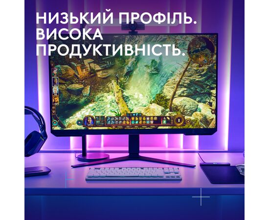 Клавиатура Logitech G515 TKL Lightspeed Tactile Bluetooth UA White (920-012539), изображение 2 Клавиатура Logitech G515 TKL Lightspeed Tactile Bluetooth UA White (920-012539), изображение 2