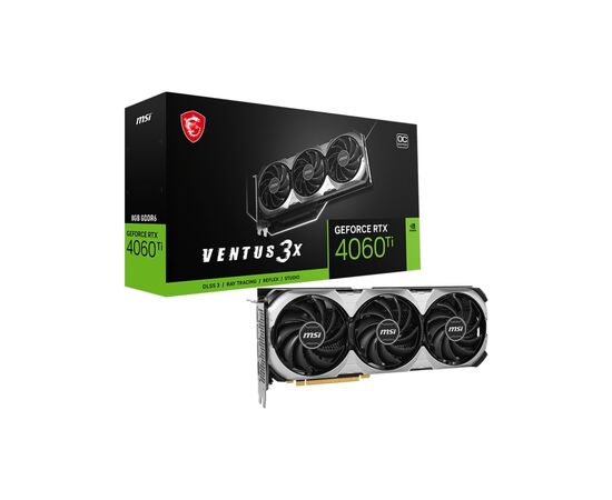 Видеокарта MSI GeForce RTX4060Ti 8Gb VENTUS 3X OC (RTX 4060 Ti VENTUS 3X E 8G OC), изображение 5 Видеокарта MSI GeForce RTX4060Ti 8Gb VENTUS 3X OC (RTX 4060 Ti VENTUS 3X E 8G OC), изображение 5