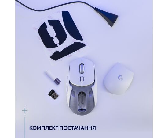 Мишка Logitech G309 Lightspeed Wireless/Bluetooth White (910-007207), зображення 9 Мишка Logitech G309 Lightspeed Wireless/Bluetooth White (910-007207), зображення 9