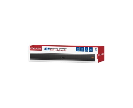 Акустическая система Promate StreamBar-30 Black (streambar-30.black), изображение 2 Акустическая система Promate StreamBar-30 Black (streambar-30.black), изображение 2