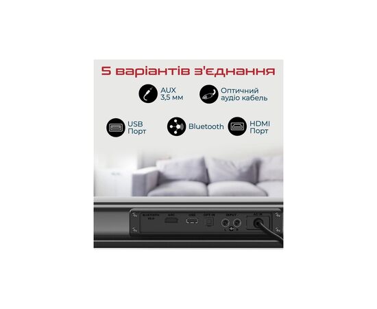 Акустическая система Promate StreamBar-30 Black (streambar-30.black), изображение 5 Акустическая система Promate StreamBar-30 Black (streambar-30.black), изображение 5